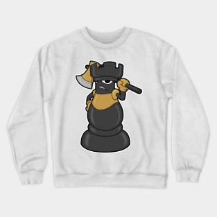 Chess piece Rook at Chess with Axe Crewneck Sweatshirt